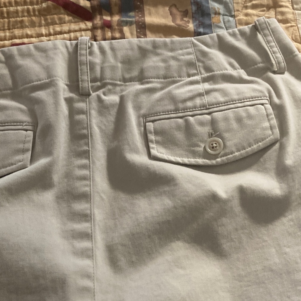 Brooks Brothers 346 womens 8 tan pencil skirt cotton spandex zip hooks pockets - Picture 10 of 10